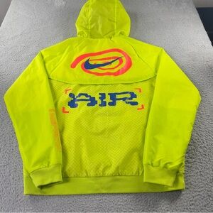 Nike Catching Air Windrunner Jacket Mens Large Neon Green Lightweight Hooded